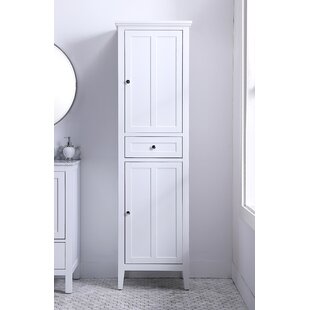 Cabinet Side Organizer Unit Free Standing Storage with 2 Drawer 6.5 x 7.7 x 26.5Inch White Bathroom Floor Cabinet Compact Toilet Tissue Storage