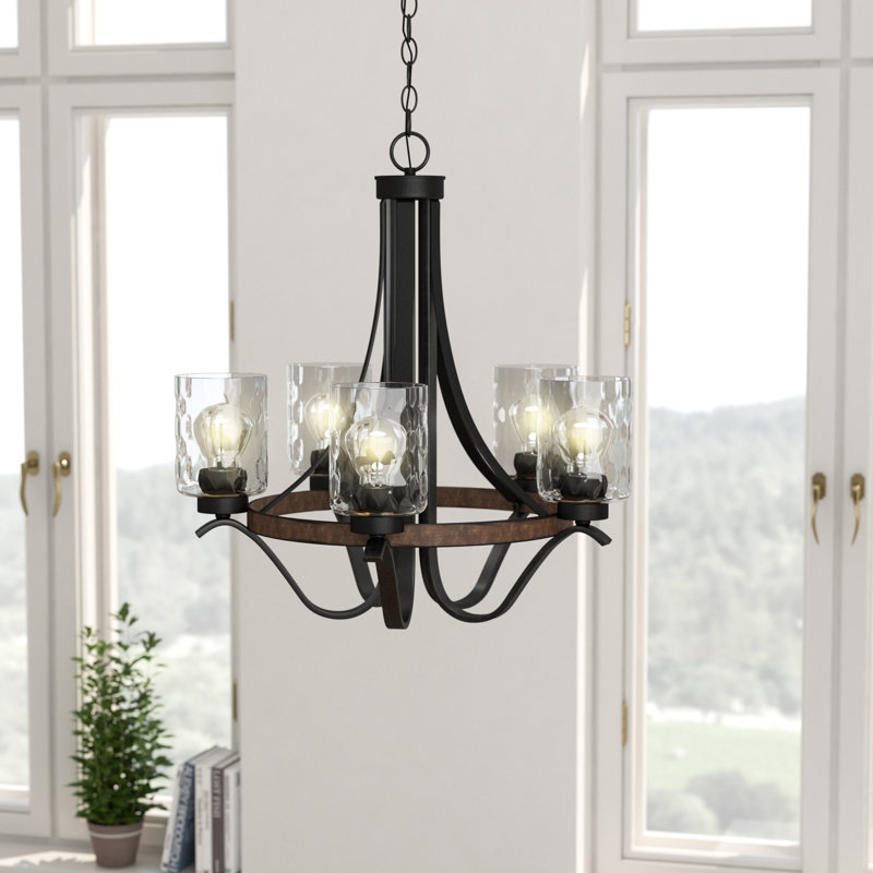 Laurel Foundry Modern Farmhouse Sabo Indoor 5 Light Shaded Sabo Indoor 5 Light Shaded Chandelier