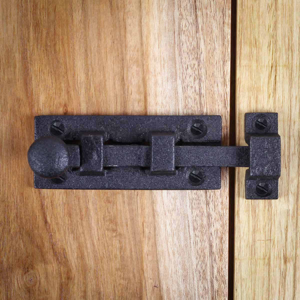4” Vintage Iron Heavy Duty Slide Bolt Latch double lock for Metal Gates doors 