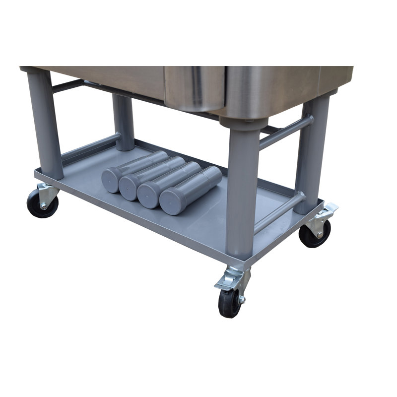 stainless steel rolling cooler cart
