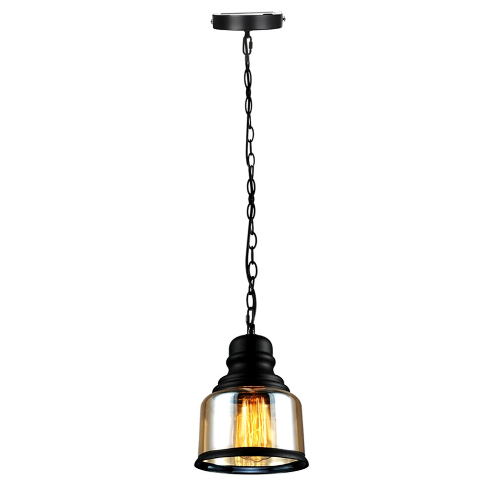 New Modern Vintage Industrial Retro Loft Glass Ceiling Lamp Shade Pendant Light 