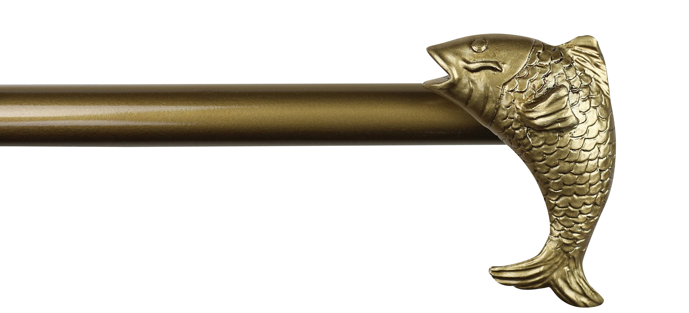 Loon Peak Visalia Fish Adjustable Drapery Single Curtain Rod