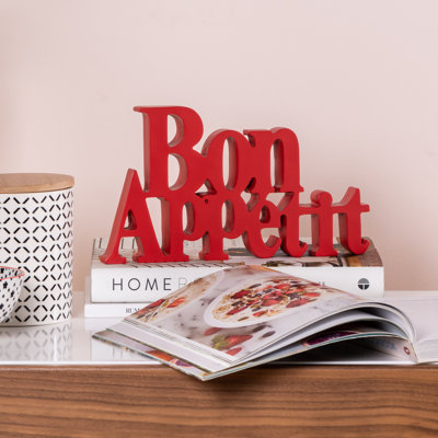 Emmylou Bon Appetit Word Art Resin Modern Decor Letter Block