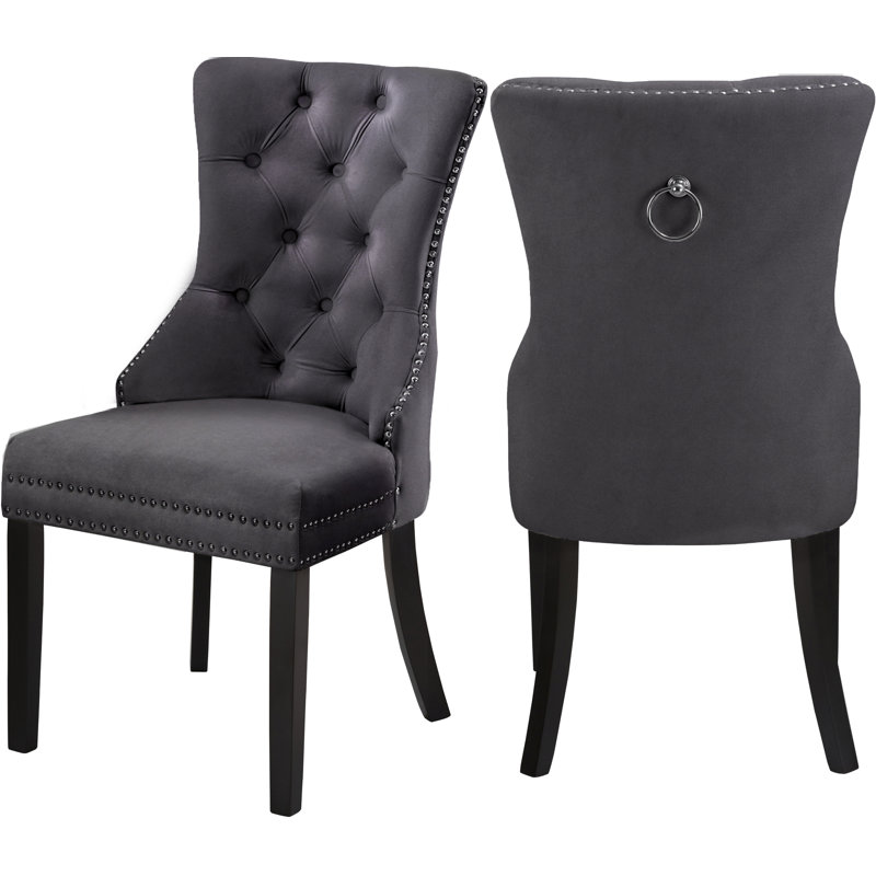 stonefort tufted velvet upholstered dining chair