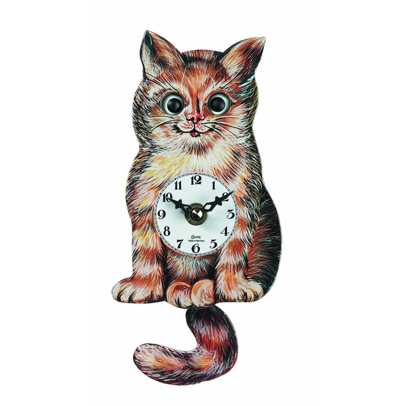 Red Barrel Studio Horloge Murale Chat A Yeux Mobiles Wayfair Ca