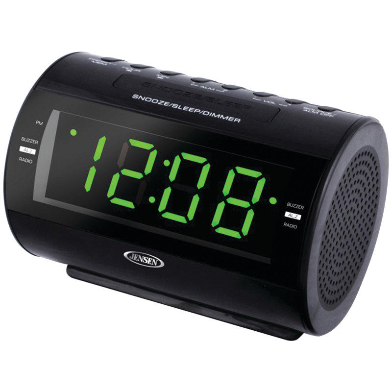 Jensen AM/FM Dual Radio with Nature Sounds Tabletop Clock ...
