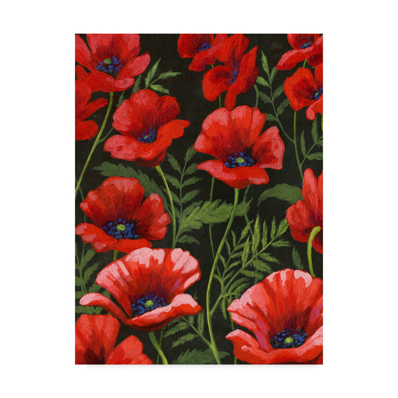 East Urban Home Poppies At Midnight I Acrylic Painting Print On