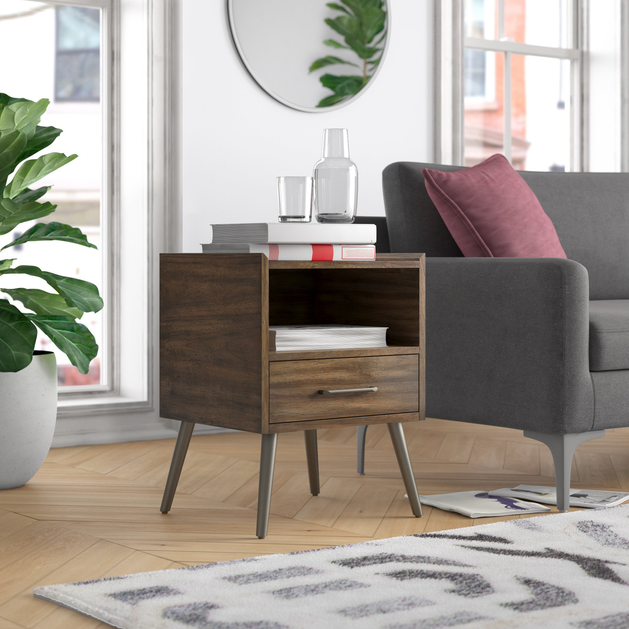 Mercury Row® Seawell 24'' Tall End Table with Storage & Reviews Wayfair