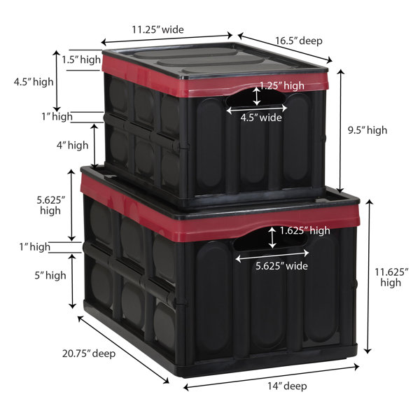 plastic crate size
