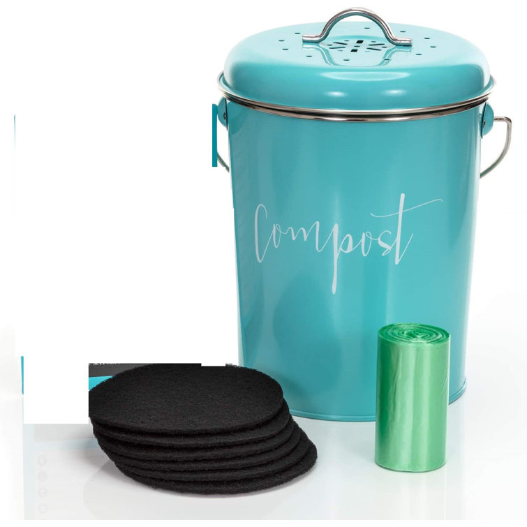 Compost Bin For Kitchen Counter: Stainless Steel Countertop Compost  Container