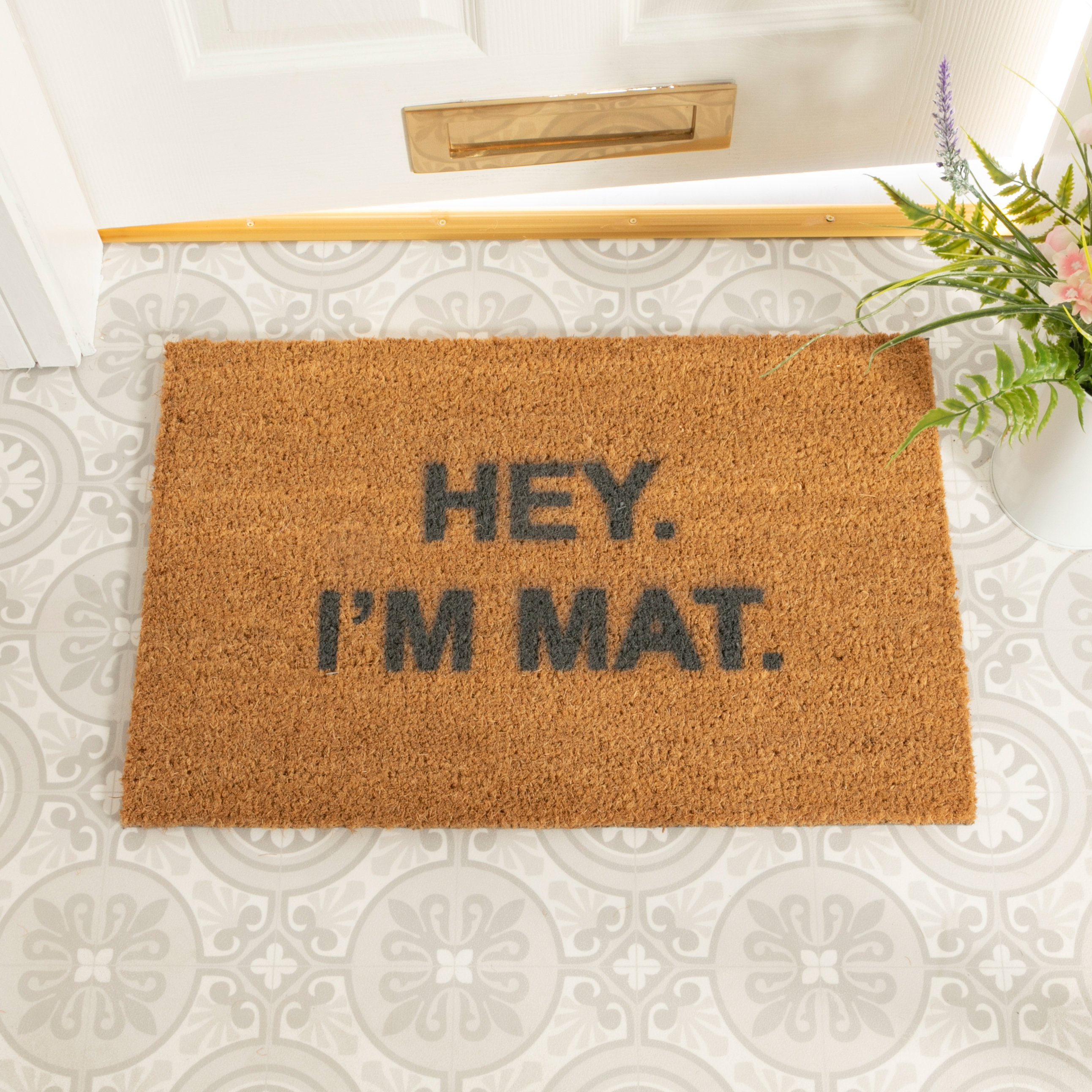 Home Indoor Outdoor Floor Doormats Non-slip Carpet Rug Door Mat 30"x18" Brown 