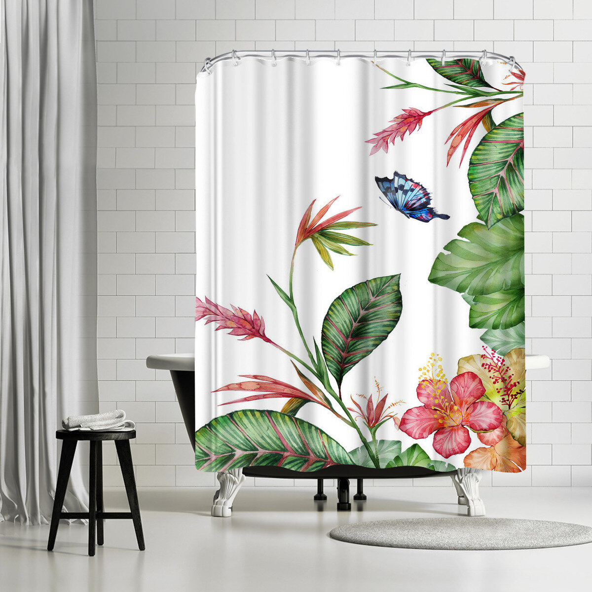 tropical shower curtains