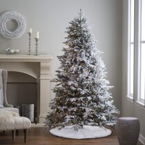 Artmag Christmas Tree Skirt 48 inches Large Snowy White Faux Fur Xmas Tree Skirt for Christmas Decorations Indoor and Outdoor 
