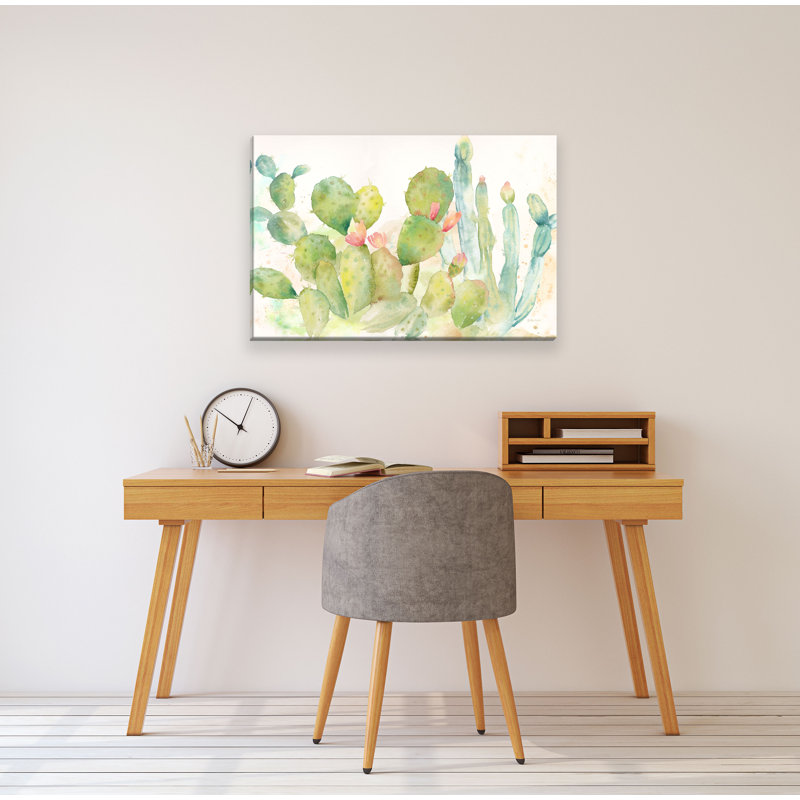 Bungalow Rose Lovely Desert Cactus Print Watercolor Painting