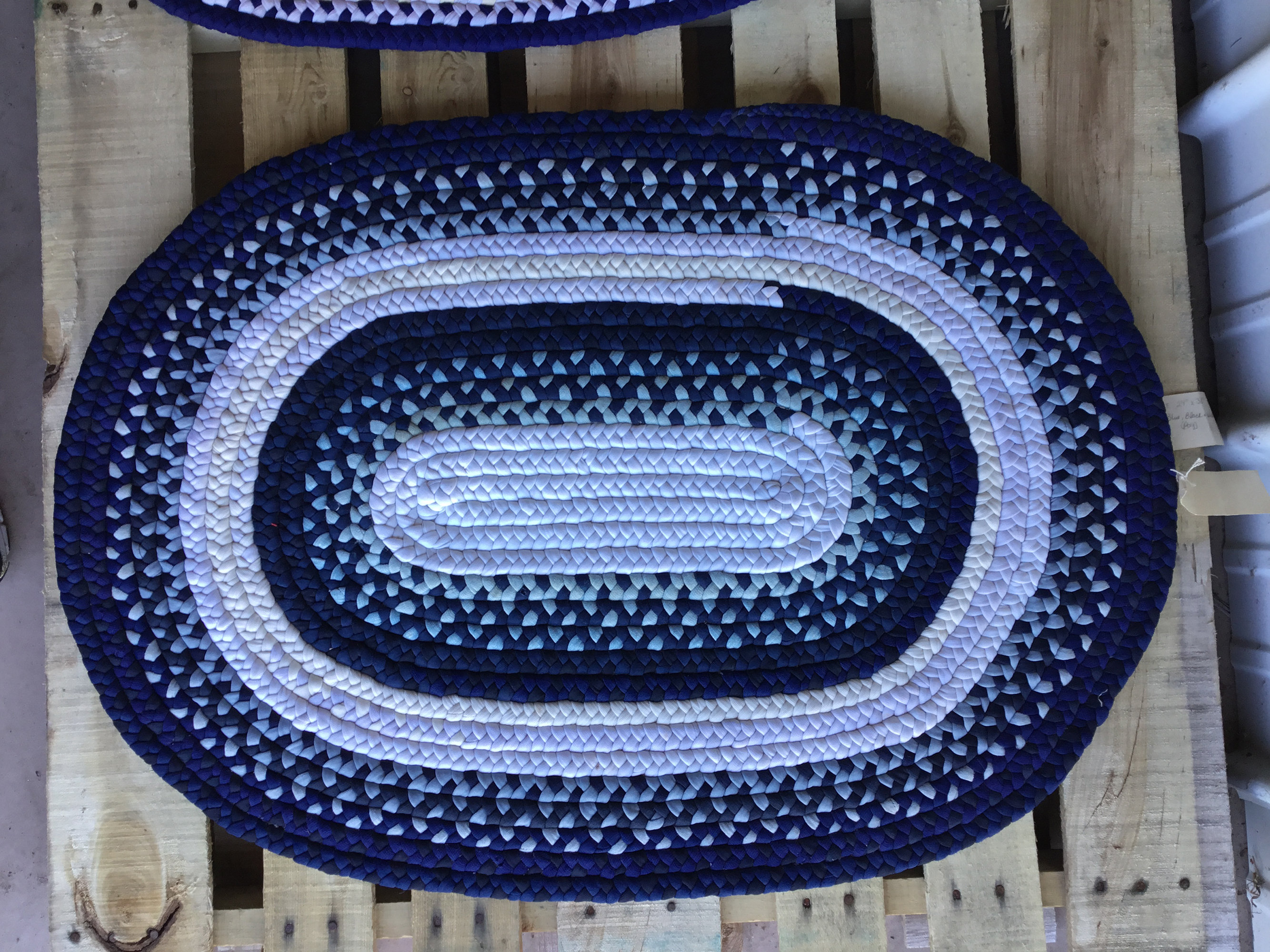 August Grove® Oval Cymbeline Hand Braided Wool Blue Area Rug Wayfair