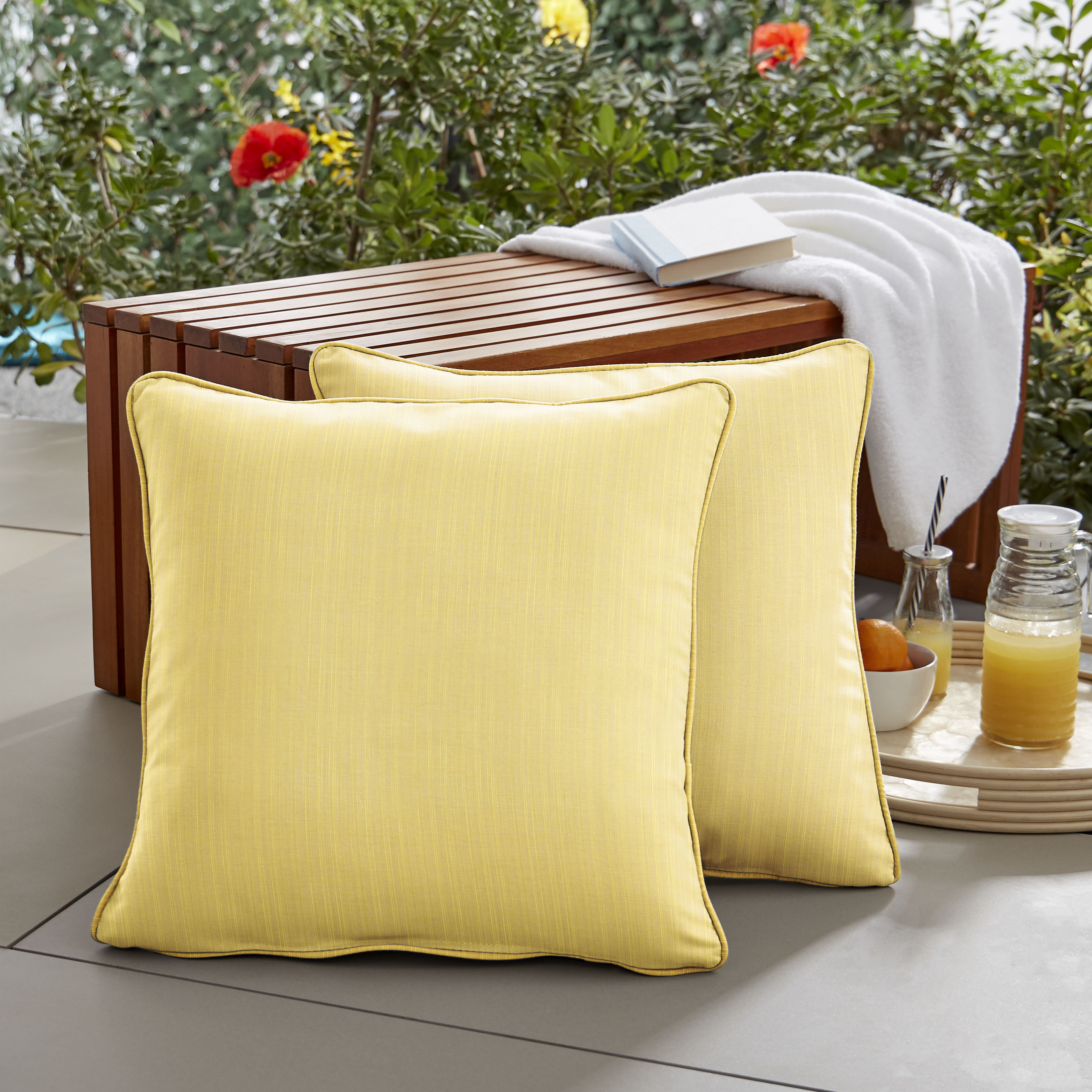 pastel yellow throw pillows