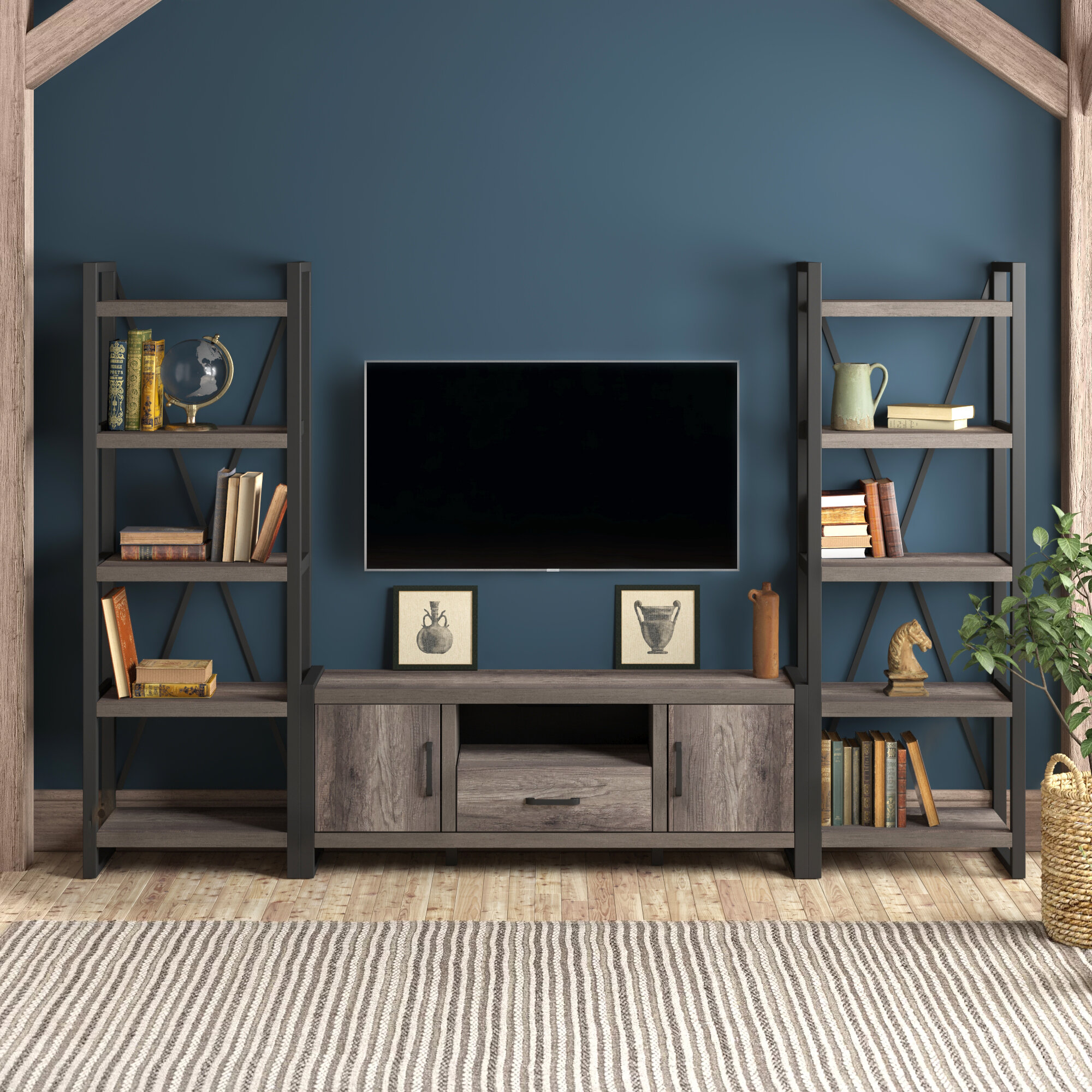 Markell Solid Wood Entertainment Center For Tvs Up To 70 Inches