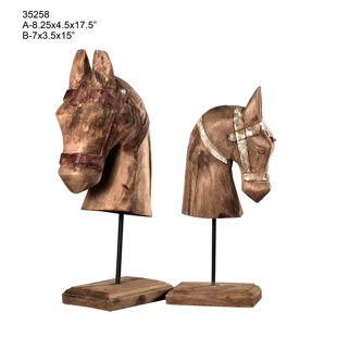 Horse Bathroom Sets Wayfair Colan Horse Decorative Bust Set Of 2