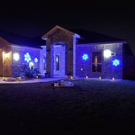 Queens of Christmas 18" Blue Rope lit Snowflake Lighted Display 