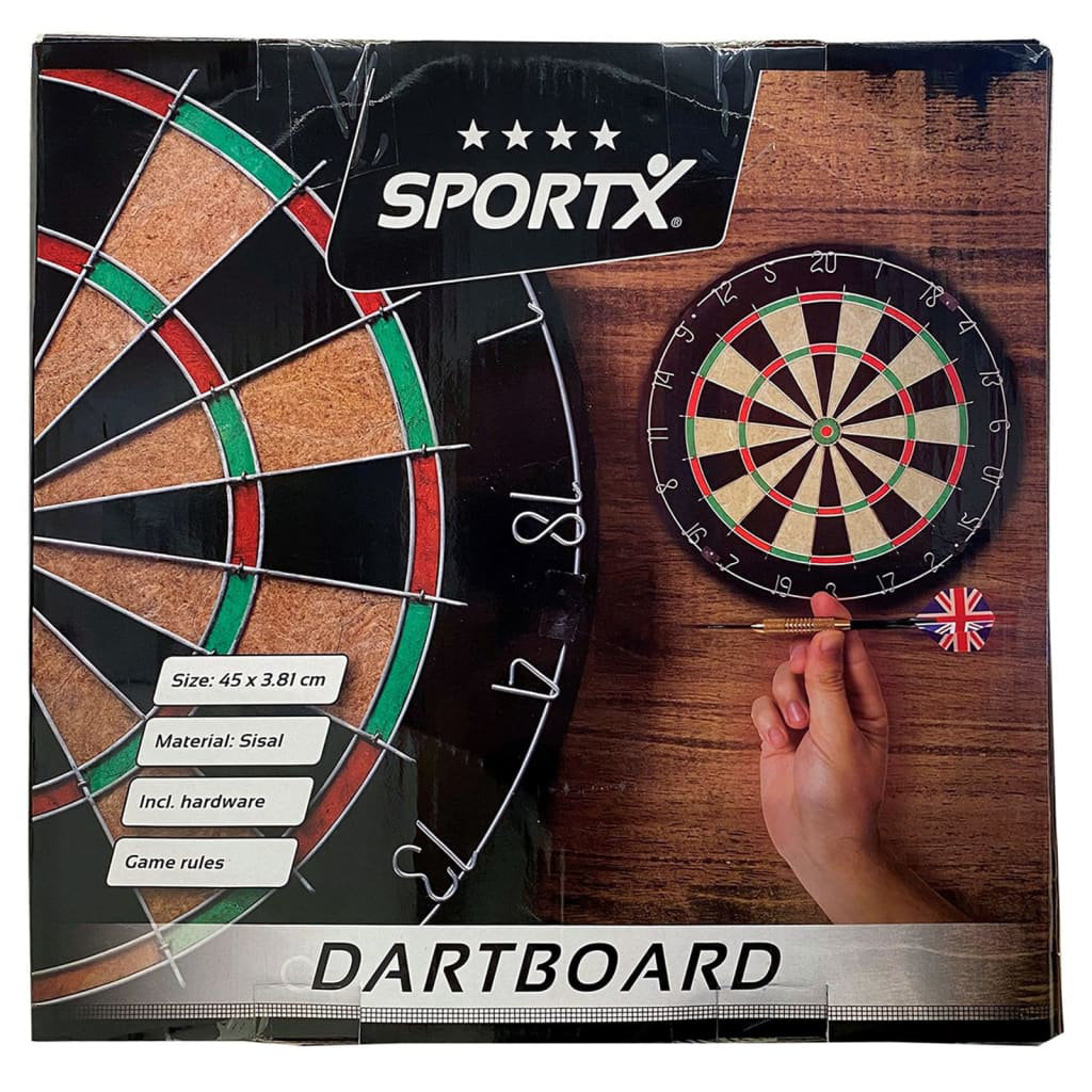 vidaXL Dartscheibe SportX 45 cm Sisal