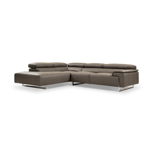 Boddie Leather Sectional by Orren Ellis No Copoun
