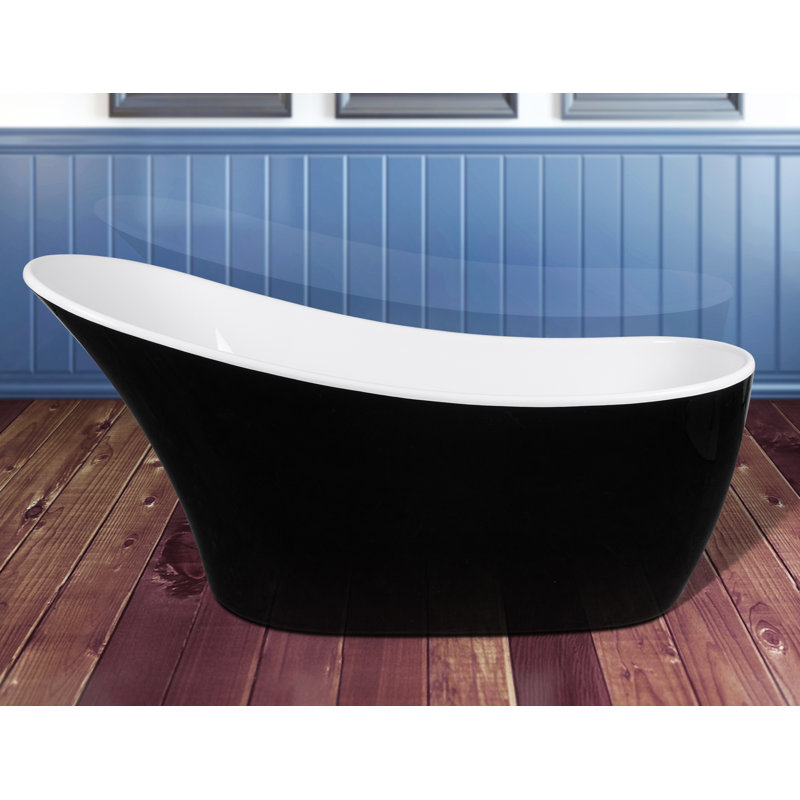 63" x 26" Freestanding Soaking Bathtub