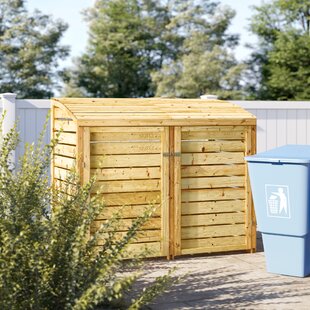 Bin Garden Double hide Wheelie Bin Store storage shed tidy outdoor dustbin cover 