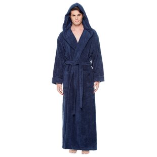 Womens 48 Spa Style Full Length Robe with Velvet Tonal Pockets Collar & Cuffs Small, Sky Blue 