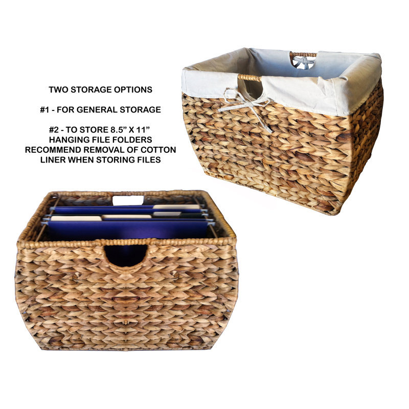 Pangaea Seagrass Basket Storage 2 Drawer Vertical Filing Cabinet Reviews Wayfair