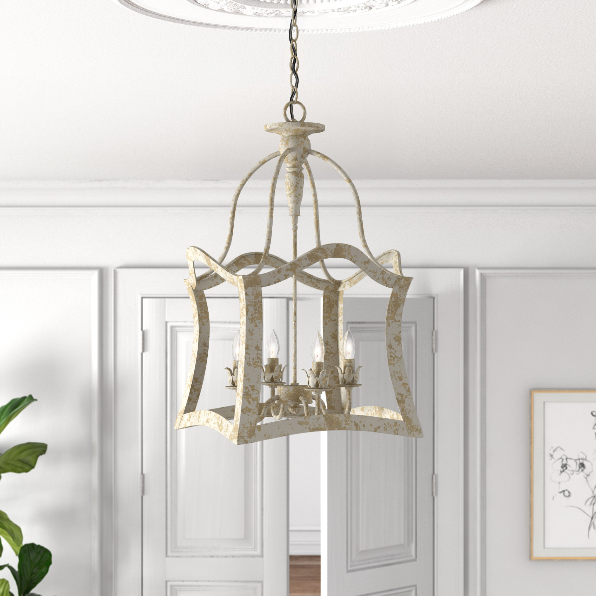Kelly Clarkson Home Emilee Dimmable Lantern Geometric Chandelier & Reviews  | Wayfair