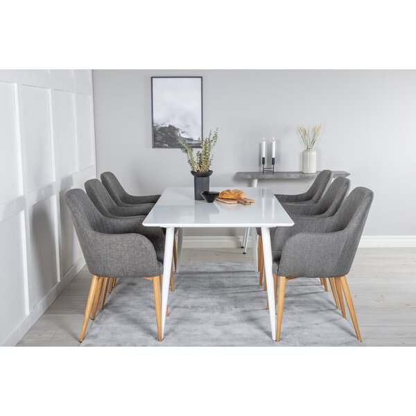 Corona Dining Set Table with 4 Chairs In Grey and New Oak Colour RRP £200 