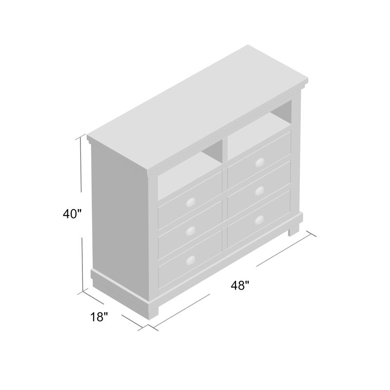 Lark Manor Castagnier 6 Drawer Media Chest Reviews Wayfair