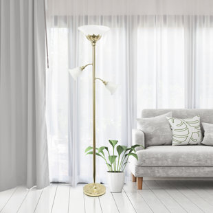 gold torchiere floor lamp