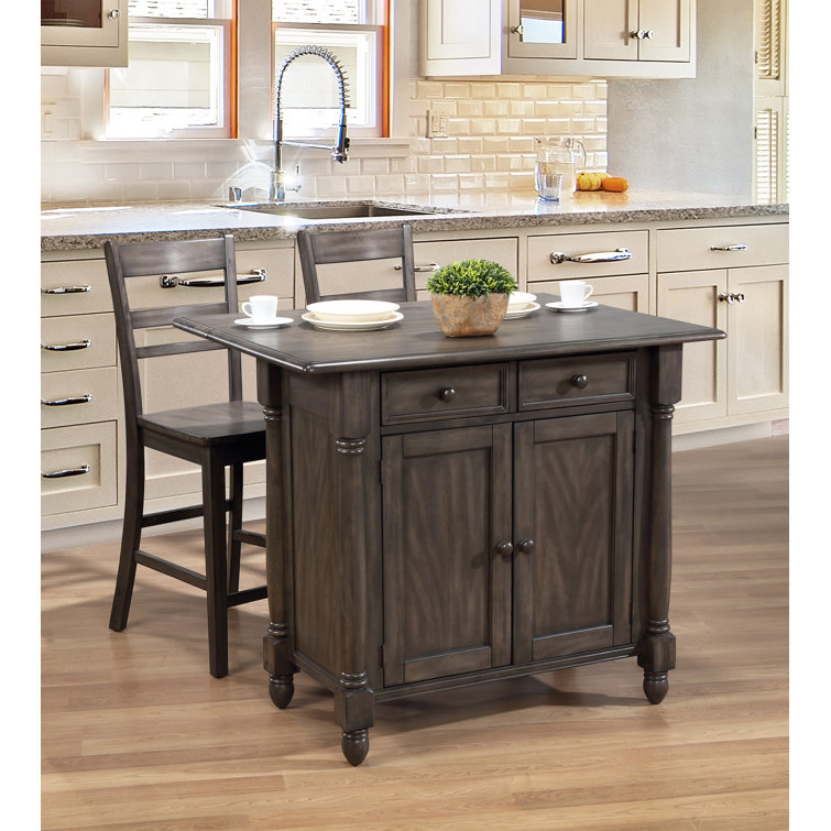 Birch Lane Erasmus Kitchen Island Set Wayfair