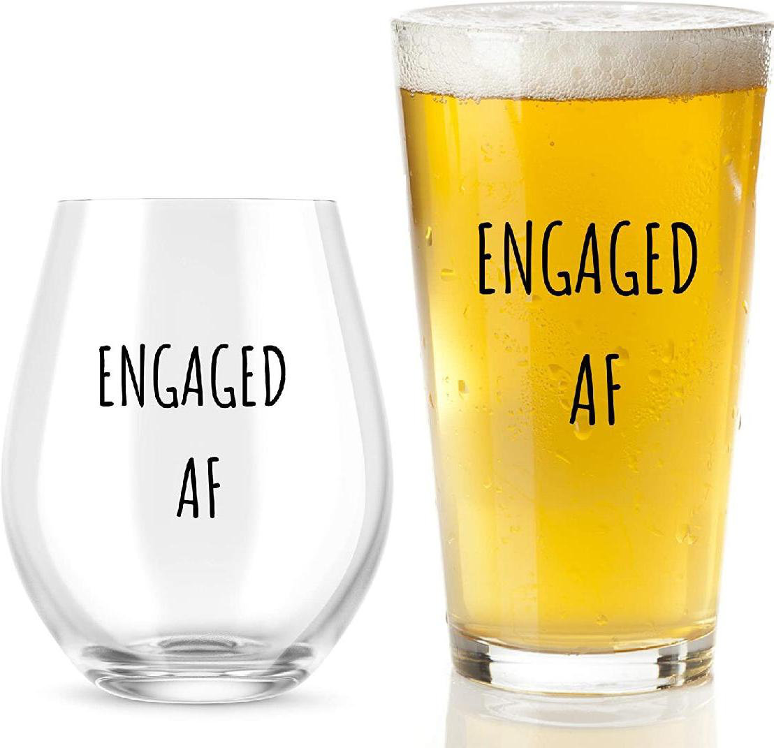 Trinx Eliecer Beer And Wine Glass Gift Set Wayfair