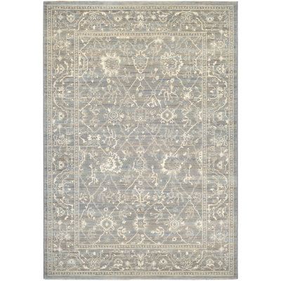 Alison Persian Arabesque Charcoal Area Rug Rug Size: Rectangle 7'10" x 11'2"