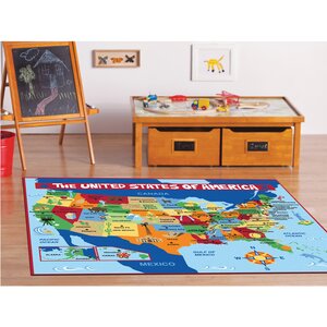 My Country USA Map Area Rug