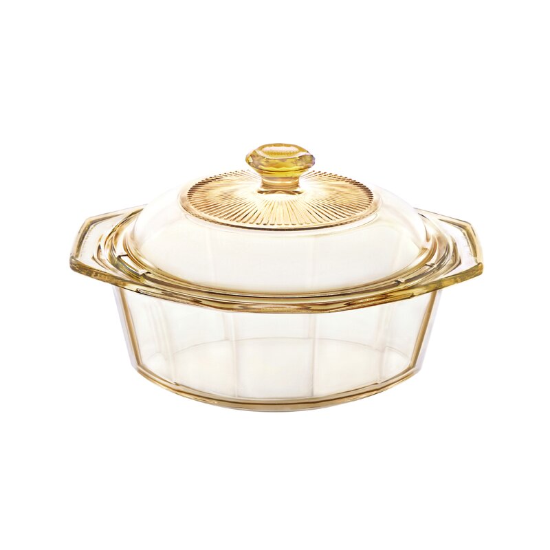 Symple Stuff Bergstrom Pyroceram Glass Round Casserole & Reviews 