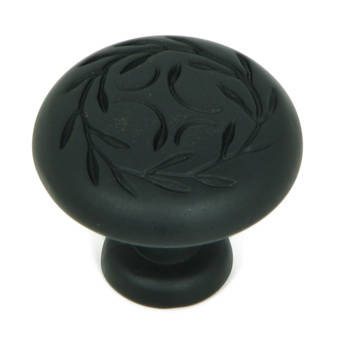 Stone Mill Hardware CP30-MB The The Matte Black Tuscany Cabinet Knob,