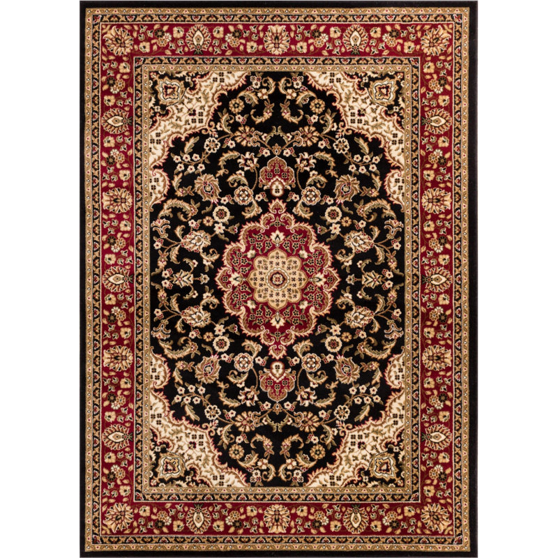 Astoria Grand Belliere Medallion Black Area Rug Reviews Wayfair Belliere Medallion Black Area Rug