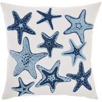 AileenCreates Starfishing 2021 Throw Pillow 18x18 Multicolor 