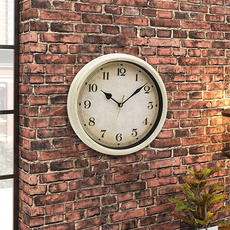 Plain White Bold Classic Quartz Wall Clock Non Ticking Silent Sweep Home Office 