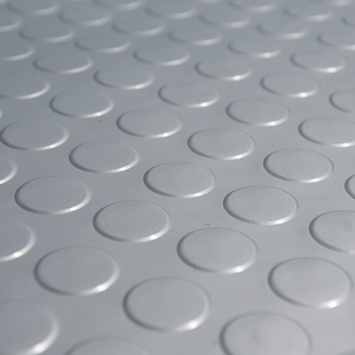 X 20 Ft Diamond Plate Metallic Rubber Cal Garage Flooring Mat Roll