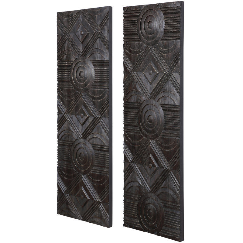 Bloomsbury Market 2 Piece Carved Wood Wall Decor Set Wayfair