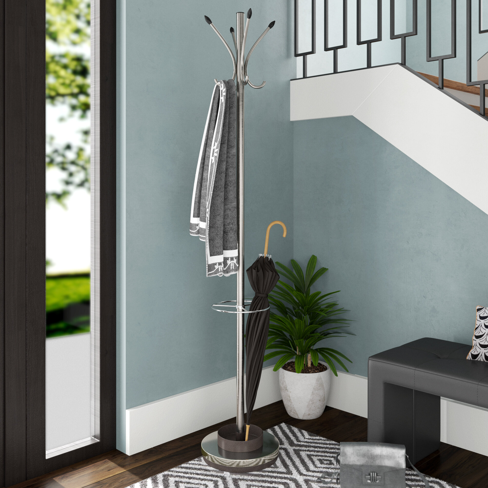 chrome coat stands for the home