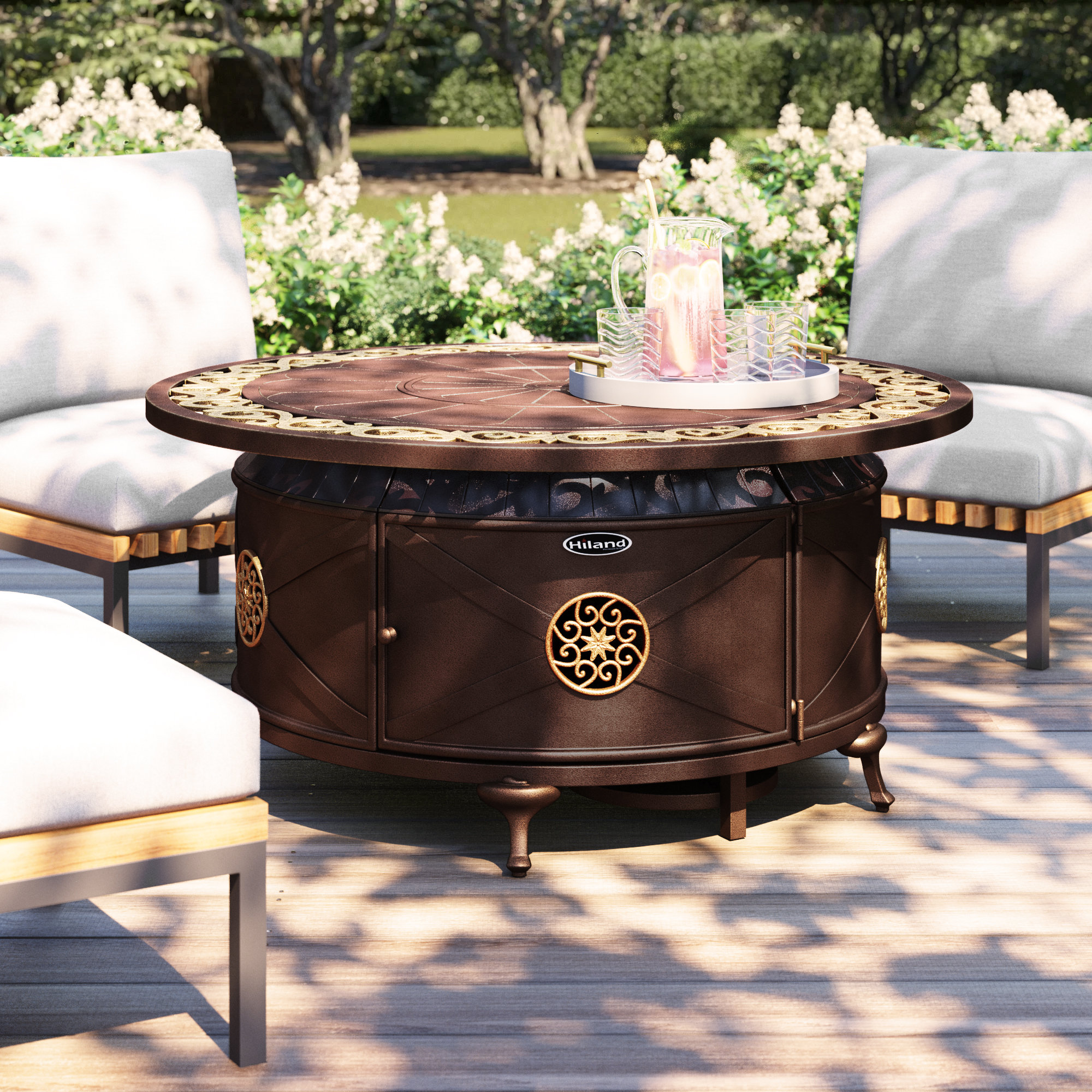 propane outdoor fire pit table