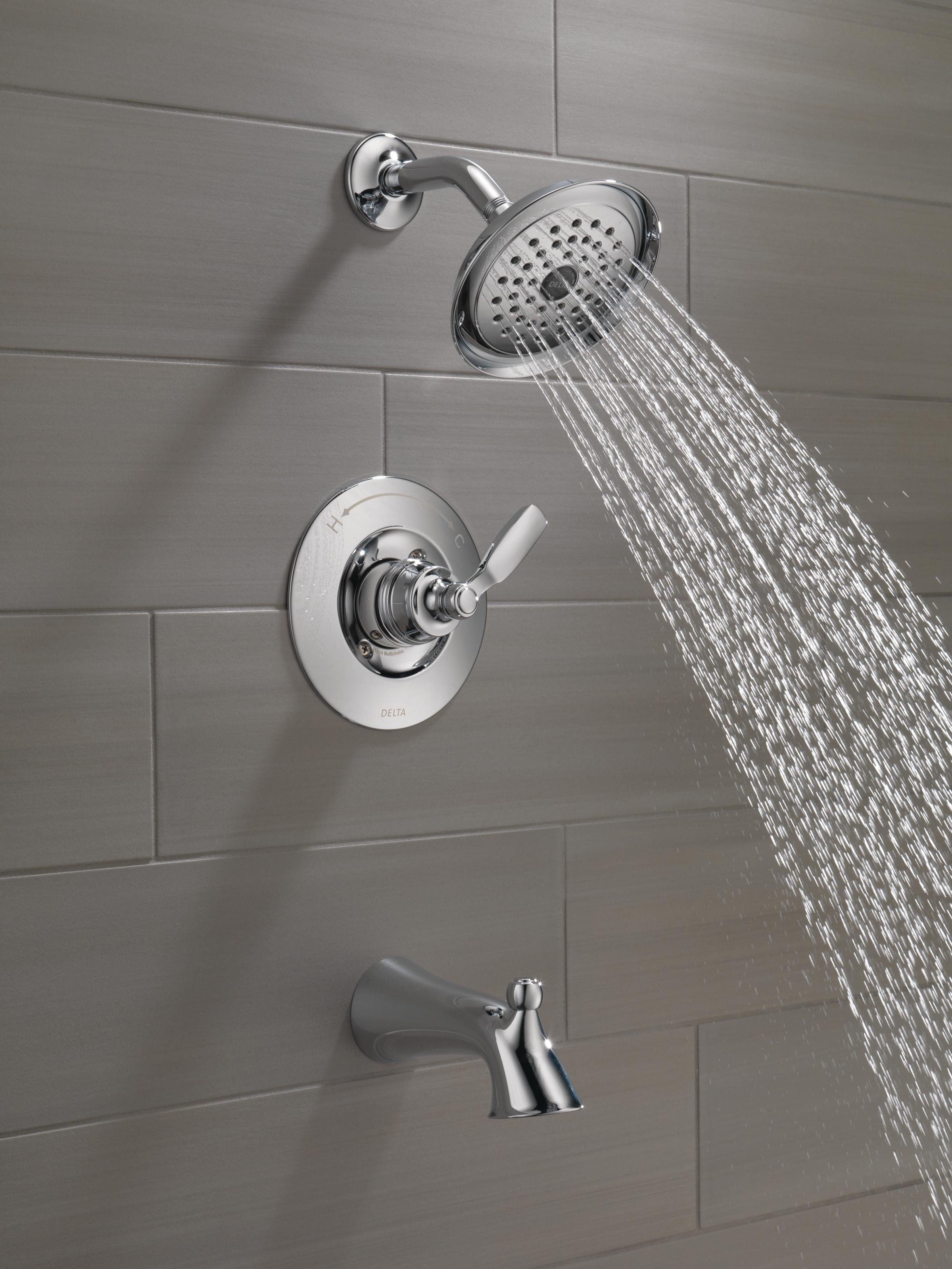 T14432 Ss Delta Woodhurst Diverter Tub And Shower Faucet With Trim