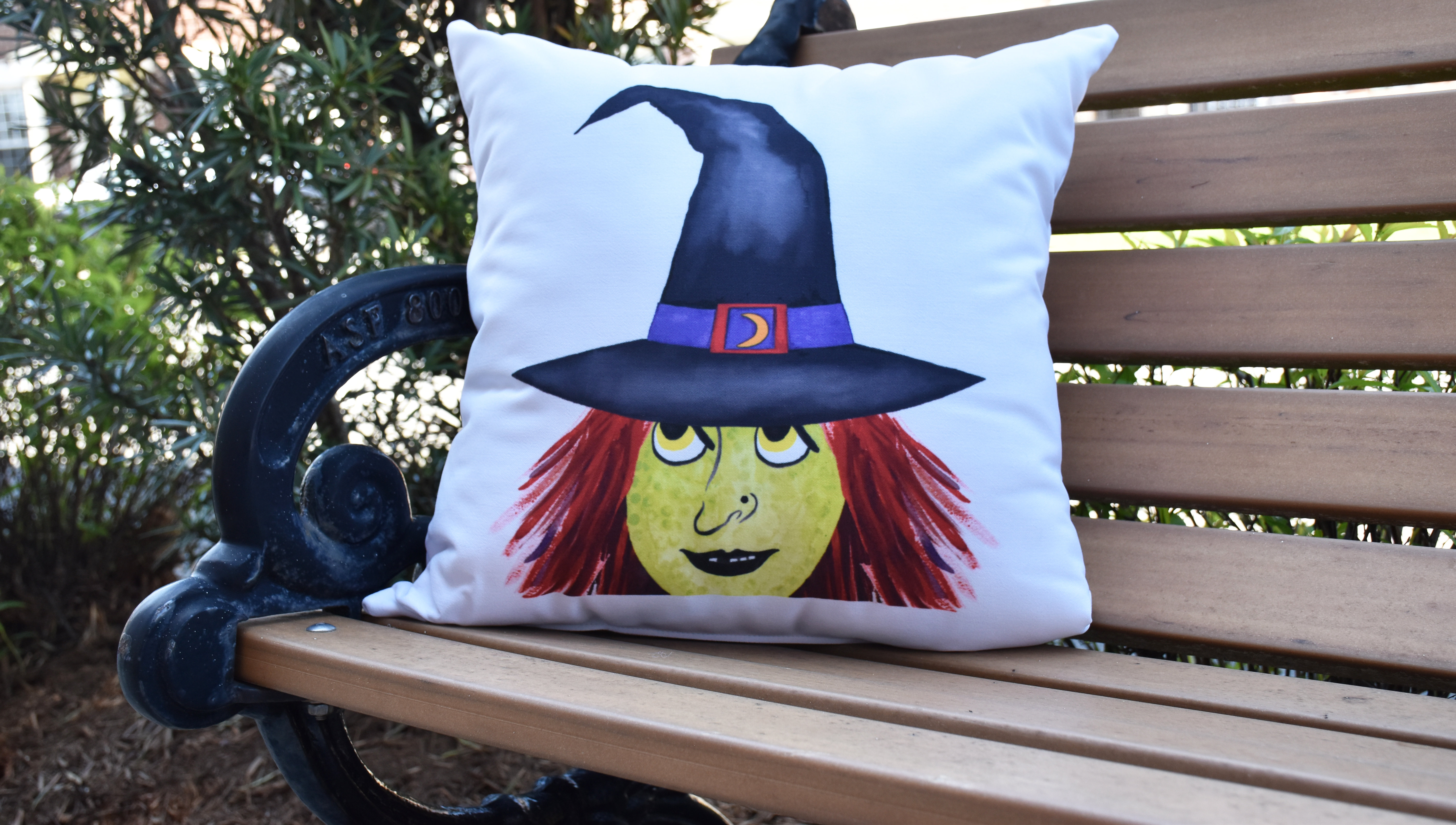 The Holiday Aisle Maser Peek A Boo Witch Halloween Outdoor Throw