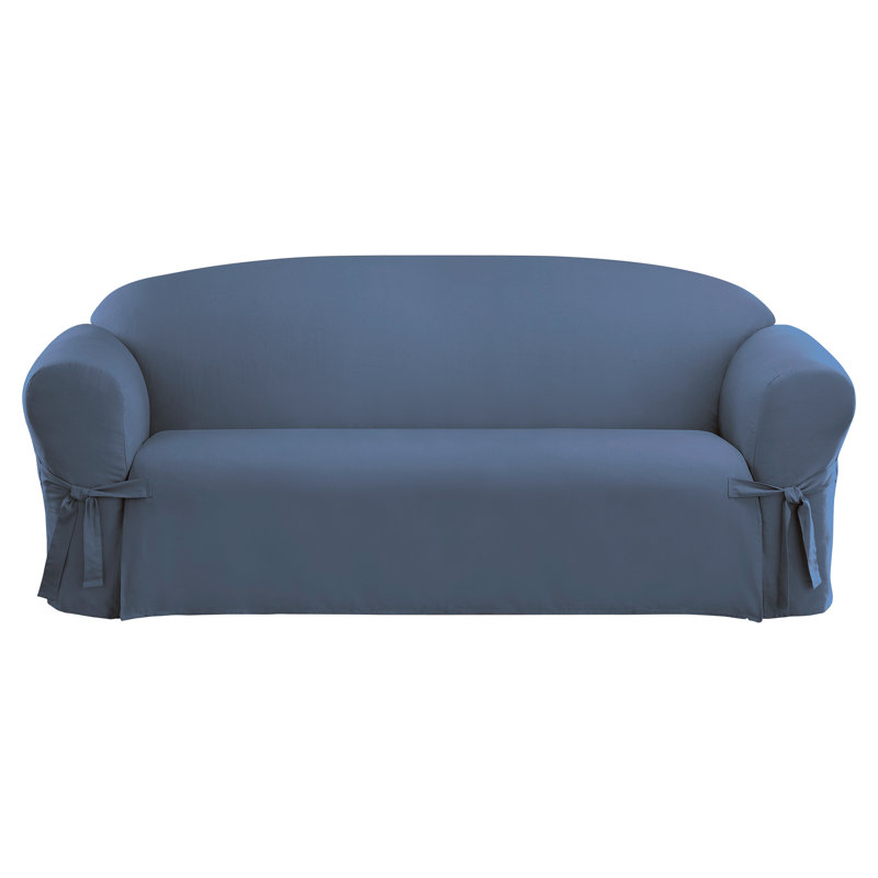 Box Cushion Sofa Slipcover Color: Bluestone