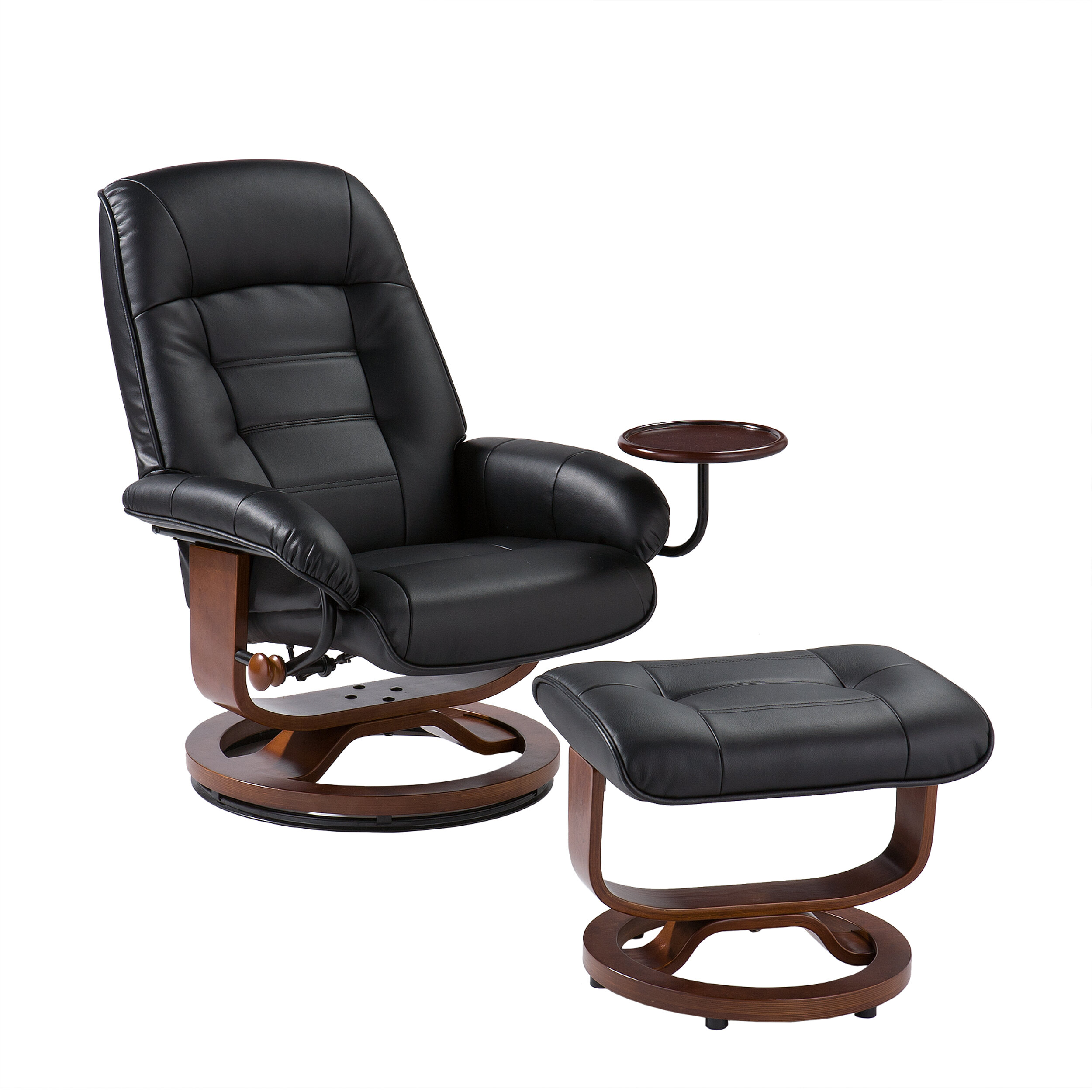 New Republic Manual Swivel Recliner With Ottoman